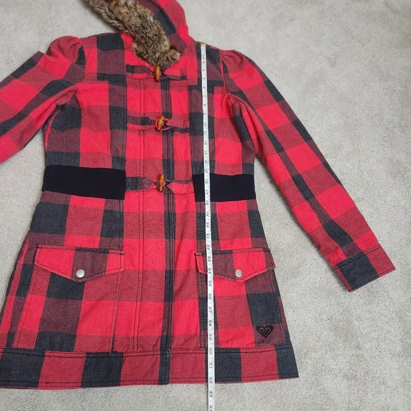 Roxy Y2K Vintage Red And Black Jacket Coat Size XL Fits Large - Picture 11 of 14